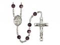  St. Cosmas & Damian Centre Rosary w/Brown Beads 