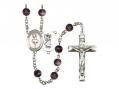  St. Christopher/Dance Centre Rosary w/Brown Beads 