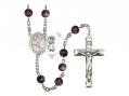  St. Christopher/Surfing Centre Rosary w/Brown Beads 