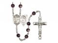  St. Sebastian/Volleyball Centre Rosary w/Brown Beads 