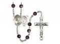  St. Sebastian/Archery Centre Rosary w/Brown Beads 