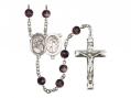  St. Sebastian/Motorcycle Centre Rosary w/Brown Beads 
