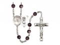  St. Christopher/Water Polo Men Centre Rosary w/Brown Beads 