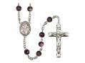  St. Bernard of Clairvaux Center Rosary w/Brown Beads 
