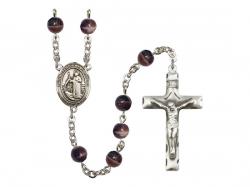  St. Raymond of Penafort Centre Rosary w/Brown Beads 