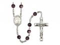  St. Jeanne Chezard de Matel Centre Rosary w/Brown Beads 