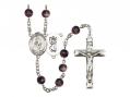 St. Christopher/Wrestling Centre Rosary w/Brown Beads 