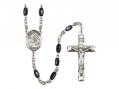  St. Anthony of Padua Center Rosary w/Black Onyx Beads 