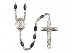  St. Barbara Center Rosary w/Black Onyx Beads 