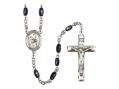  St. Bernadette Soubirous Center Rosary w/Black Onyx Beads 