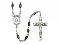  St. Edward the Confessor Centre Rosary w/Black Onyx Beads 