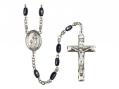  St. Genesius of Rome Centre Rosary w/Black Onyx Beads 