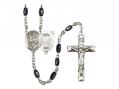  St. George/National Guard Centre Rosary w/Black Onyx Beads 