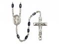  St. Genevieve Centre Rosary w/Black Onyx Beads 