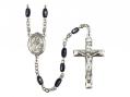  St. Isidore of Seville Centre Rosary w/Black Onyx Beads 