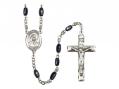  St. Louise de Marillac Centre Rosary w/Black Onyx Beads 