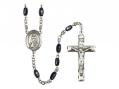 St. Peregrine Laziosi Centre Rosary w/Black Onyx Beads 