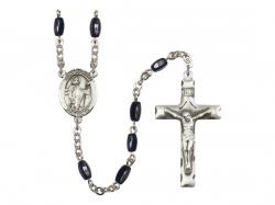  St. Richard Centre Rosary w/Black Onyx Beads 