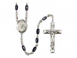  St. Robert Bellarmine Centre Rosary w/Black Onyx Beads 