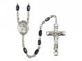  St. Sebastian Centre Rosary w/Black Onyx Beads 