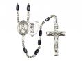  St. Christopher/Softball Centre Rosary w/Black Onyx Beads 