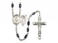  St. Sebastian/Dance Centre Rosary w/Black Onyx Beads 