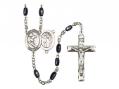  St. Sebastian/Surfing Centre Rosary w/Black Onyx Beads 