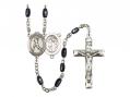  St. Sebastian/Softball Centre Rosary w/Black Onyx Beads 