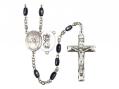 St. Christopher/Water Polo-Men Centre Rosary w/Black Onyx Beads 