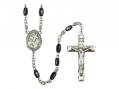  St. Bernard of Clairvaux Center Rosary w/Black Onyx Beads 