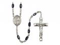  St. Isabella of Portugal Centre Rosary w/Black Onyx Beads 