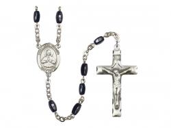  St. John Vianney Centre Rosary w/Black Onyx Beads 
