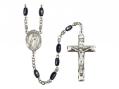  St. Catherine of Alexandria Centre Rosary w/Black Onyx Beads 