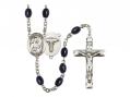  St. Camillus of Lellis/Nurse Centre Rosary w/Black Onyx Beads 