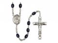  St. Isidore of Seville Centre Rosary w/Black Onyx Beads 
