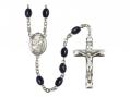  St. Luke the Apostle Centre Rosary w/Black Onyx Beads 