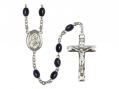  St. Rita of Cascia Centre Rosary w/Black Onyx Beads 