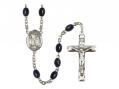  St. Valentine of Rome Centre Rosary w/Black Onyx Beads 