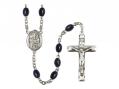  St. Jerome Centre Rosary w/Black Onyx Beads 