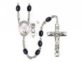  St. Christopher/Gymnastics Centre Rosary w/Black Onyx Beads 