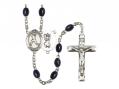  St. Christopher/Softball Centre Rosary w/Black Onyx Beads 