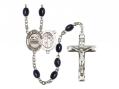  St. Sebastian/Swimming Centre Rosary w/Black Onyx Beads 