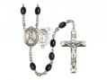  St. Sebastian/Softball Centre Rosary w/Black Onyx Beads 