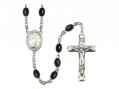  St. Jeanne Chezard de Matel Centre Rosary w/Black Onyx Beads 
