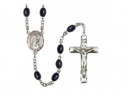  St. Lucy Centre Rosary w/Black Onyx Beads 