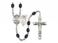  St. Sebastian/Swimming Centre Rosary w/Black Onyx Beads 