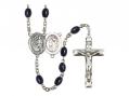  St. Sebastian/Karate Centre Rosary w/Black Onyx Beads 