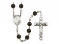  St. Charles Borromeo Centre Rosary w/Black Onyx Beads 