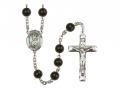 St. Christopher Centre Rosary w/Black Onyx Beads 