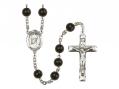  St. Edward the Confessor Centre Rosary w/Black Onyx Beads 
